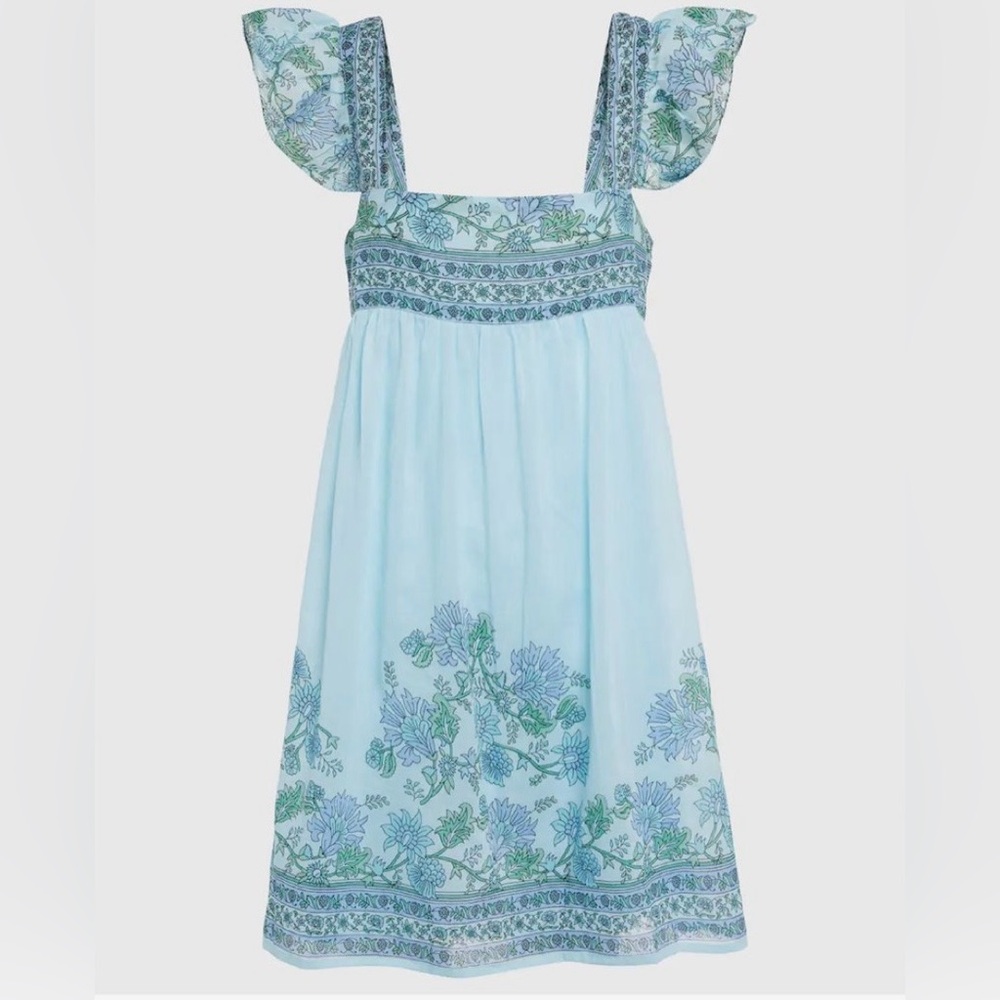 LIKE NEW Juliet Dunn Floral Mini Dress Swim Cover-up Size 8/10 (size 3) - Picture 2 of 14
